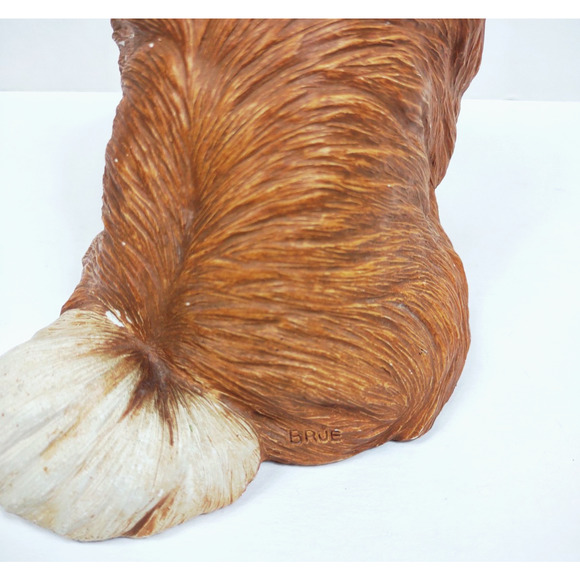 VTG 1985 Sandicast Pomeranian Dog Puppy Figurine Statue 189 Signed Sandra Brue - Picture 10 of 10